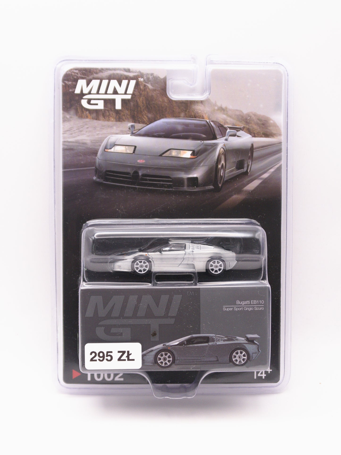 CHASE Mini GT #1002 Bugatti EB110 Super Sport Grigio Scuro Szary