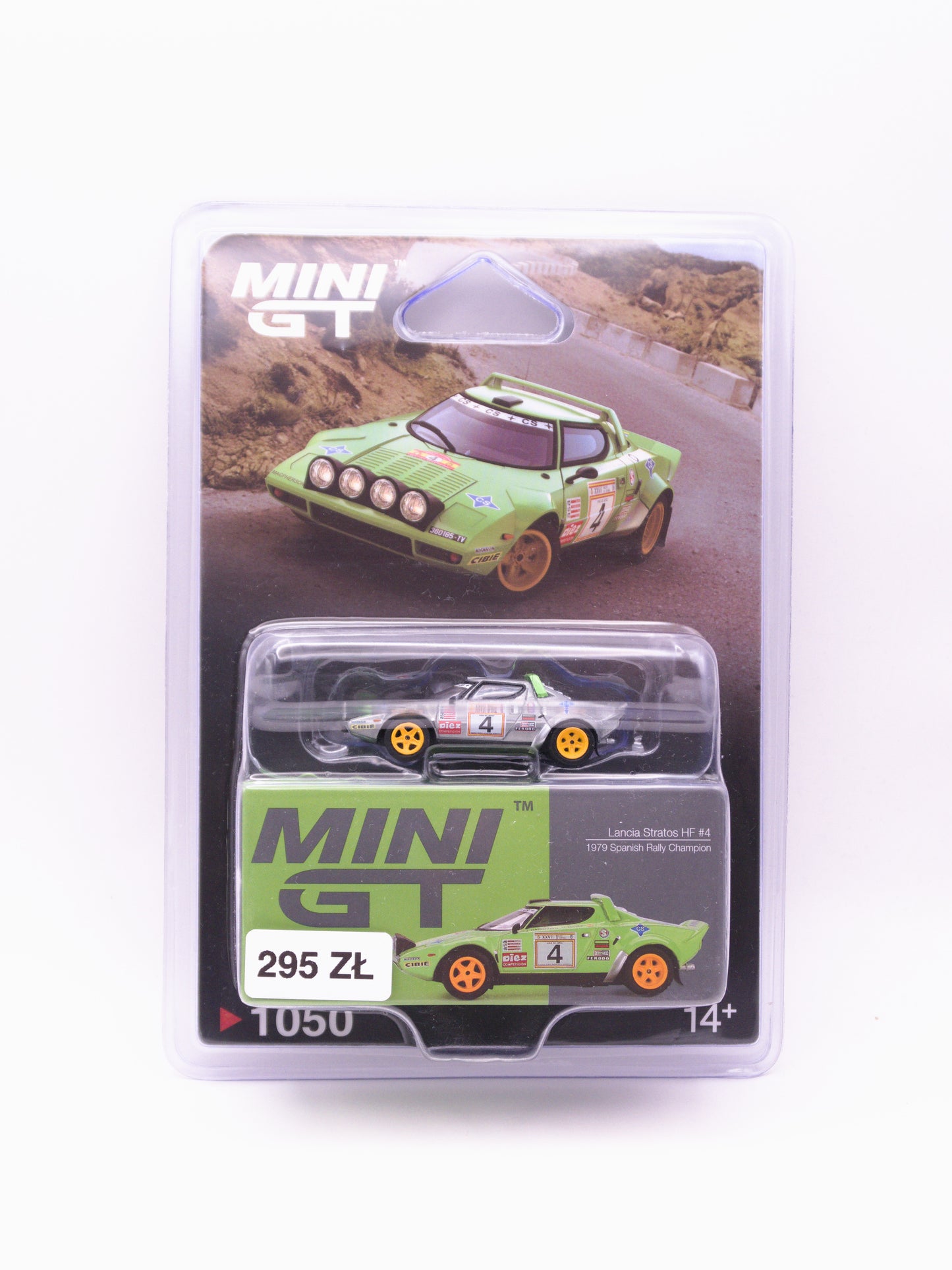 CHASE Mini GT #1050 Lancia Stratos HF #4 Spanish Rally Champion ZIelony