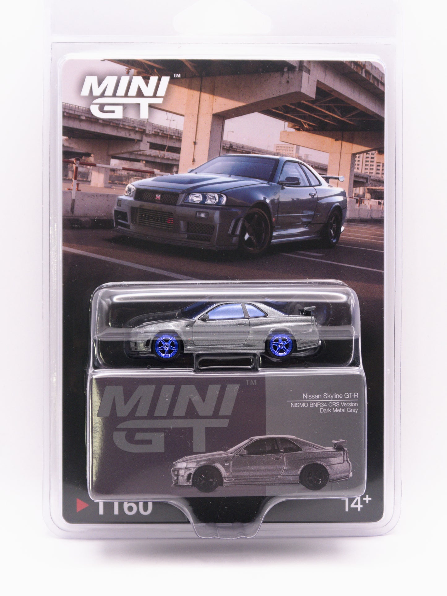 CHASE Mini GT #1160 Nissan Skyline GT-R R34 NISMO CRS Version Szary