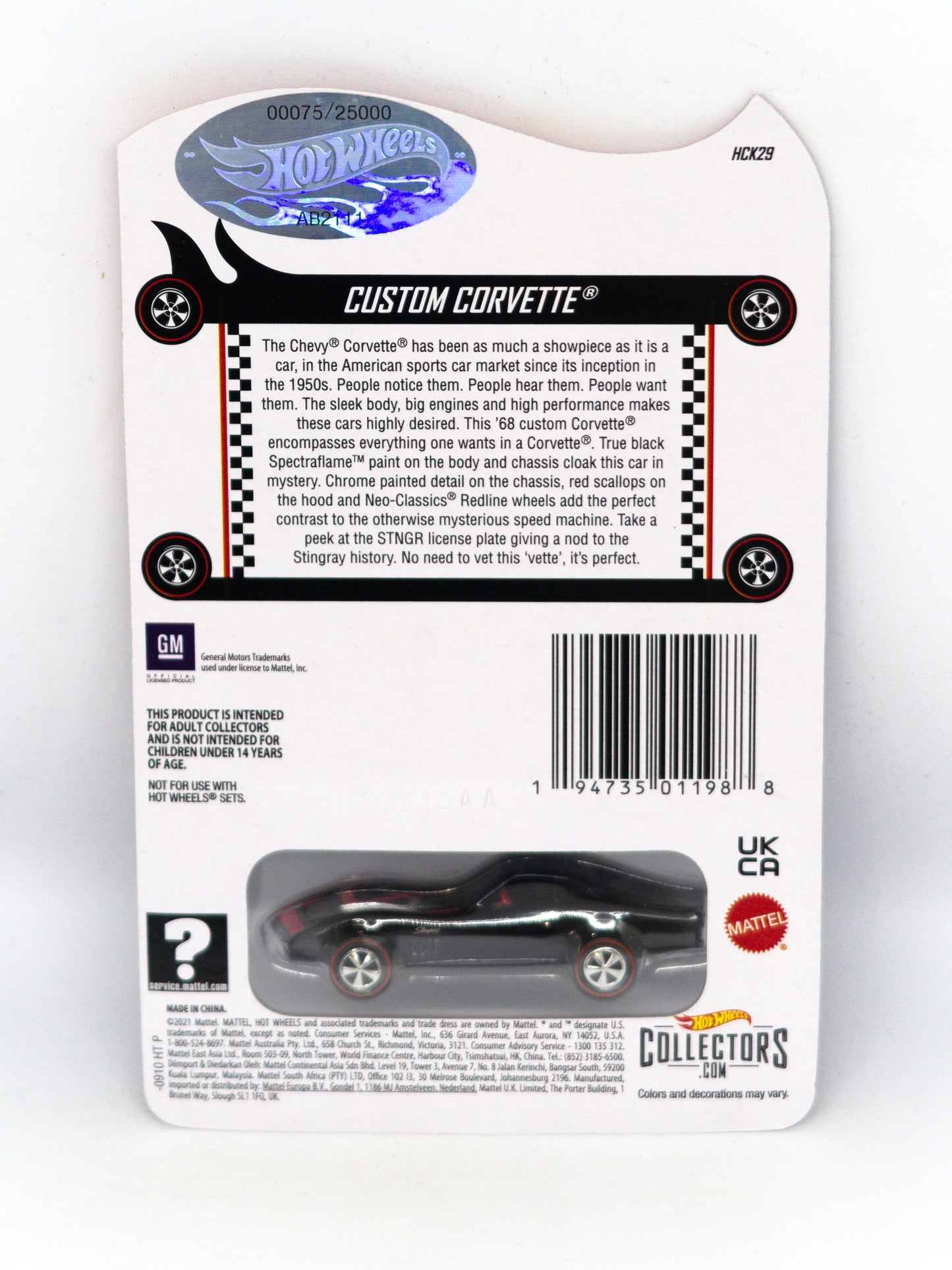 Red Line Club RLC Custom Corvette Numer #528