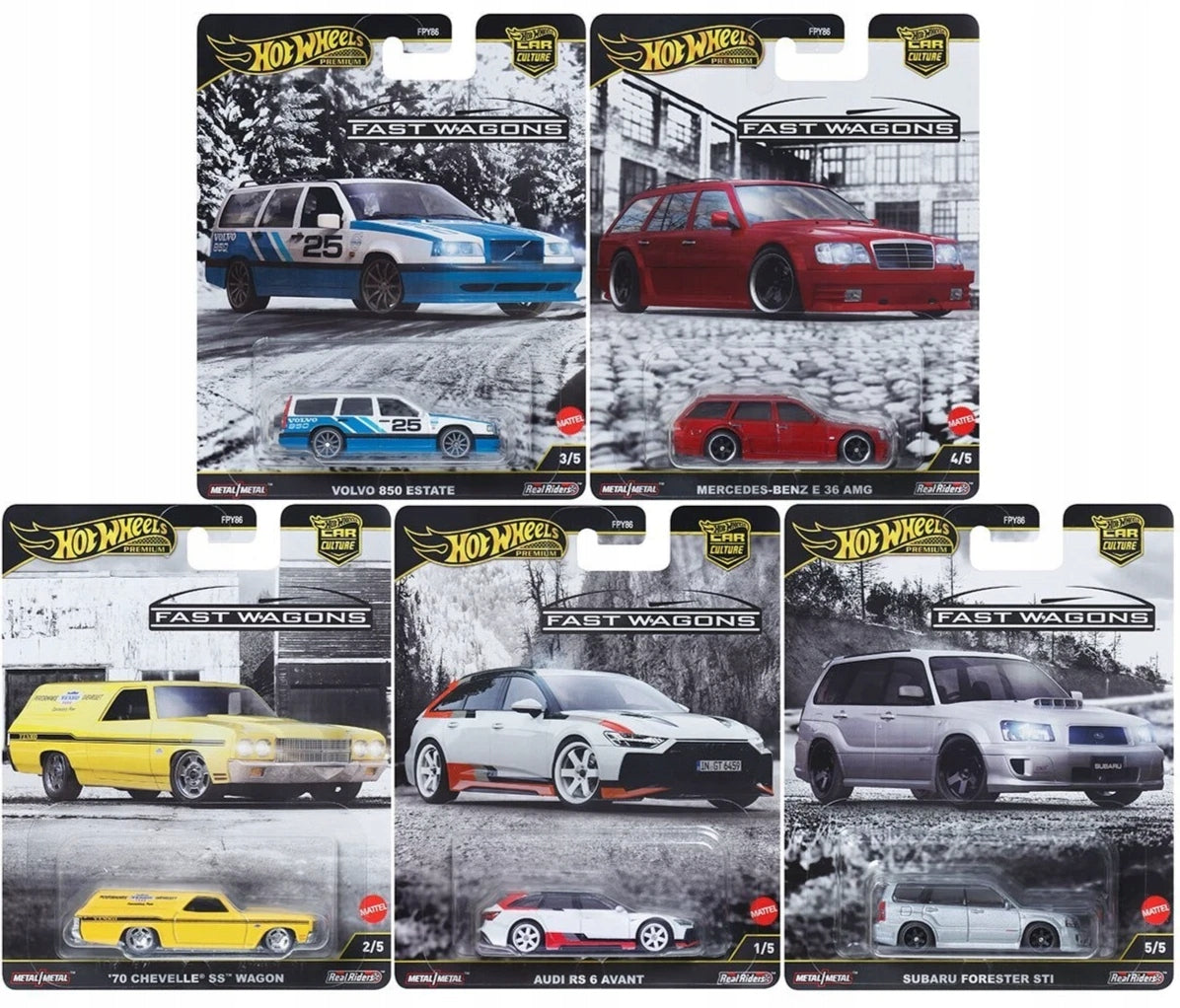 コンプリート 5台セット　ホットウィール　FAST WAGONS Hot Wheels Car Culture: Fast Wagons SET 5 Autek – Skalper