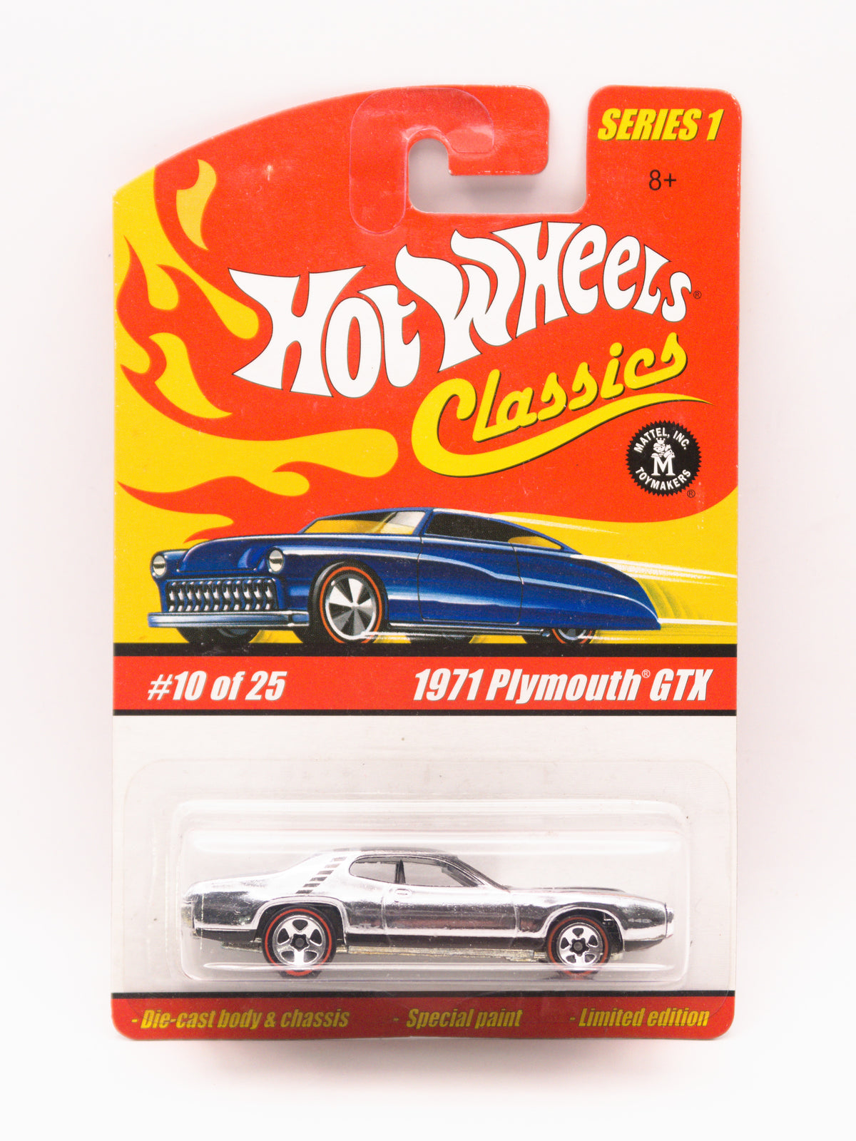 1971 Plymouth GTX Srebrny Hot Wheels Classics