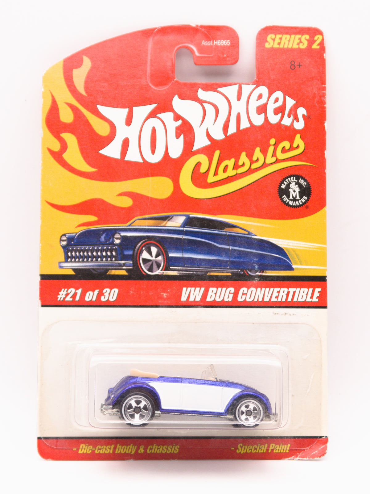 Hot Wheels Classics Volkswagen VW Bug Convertible Niebieski *Karta