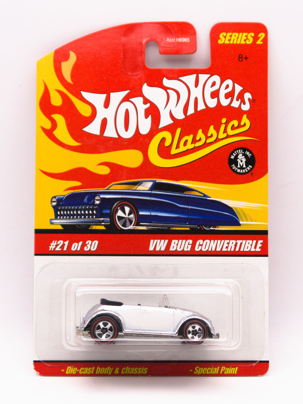 Hot Wheels Classics Volkswagen VW Bug Convertible Srebrny