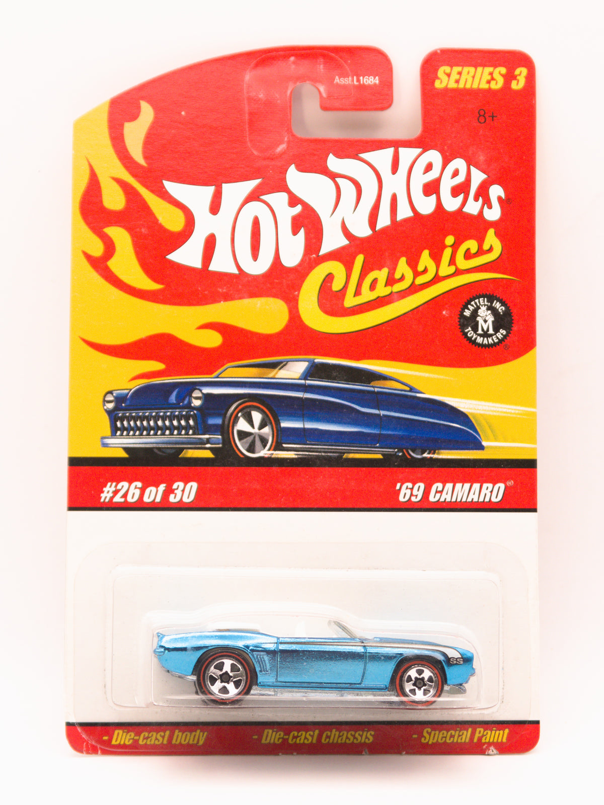 Hot Wheels Classics '69 Chevrolet Camaro Niebieski