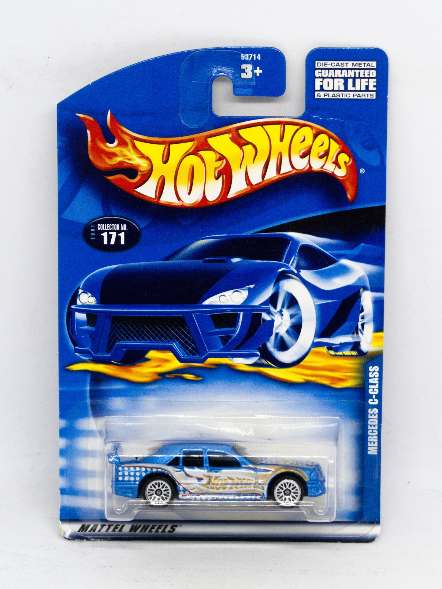 Mercedes-Benz C-Klasa Niebieski z logo Hot Wheels