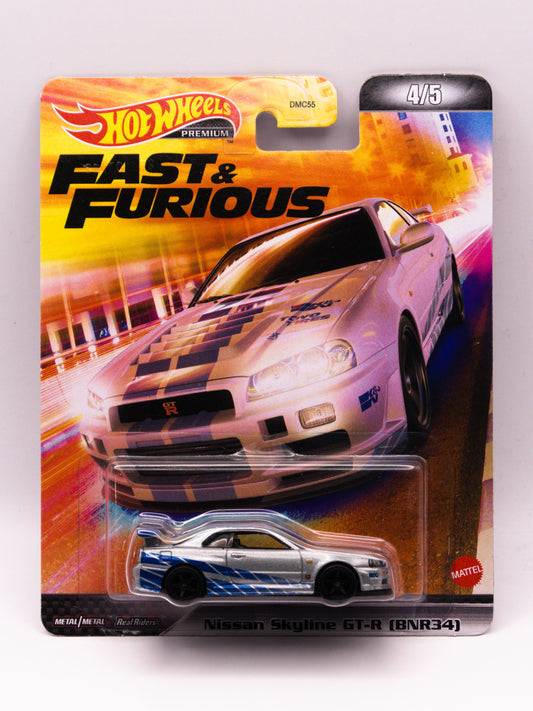 Nissan Skyline GT-R R34 Fast and Furious Premium Srebrny *Karta