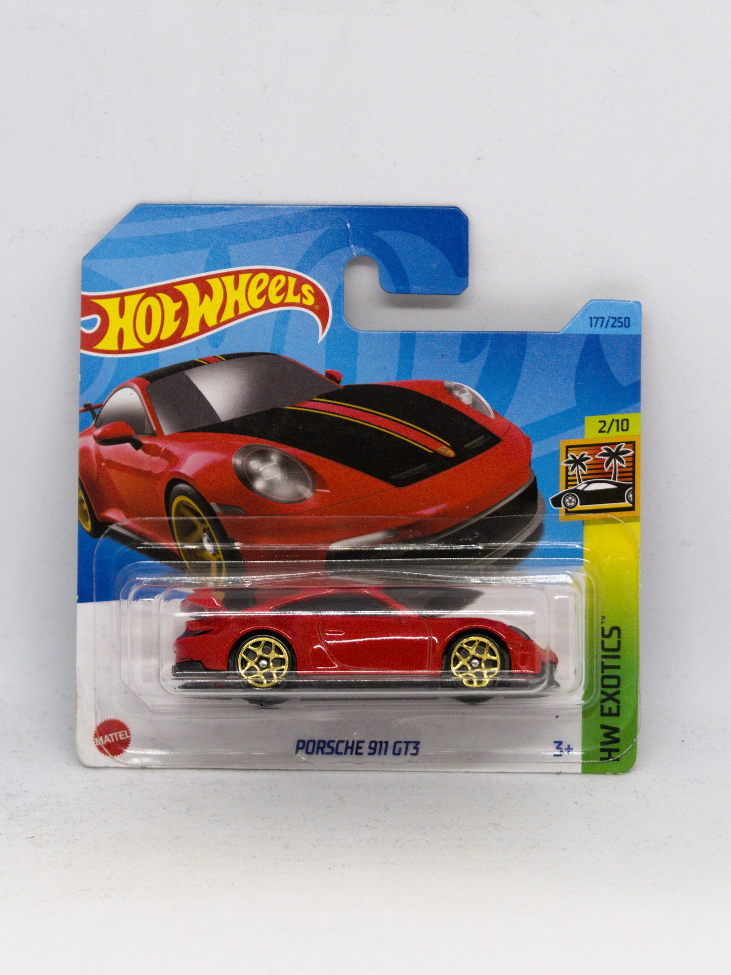 Porsche 911 GT3 Czerwony z Czarnymi pasami *Uszkodzony