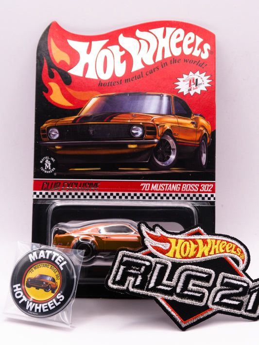 Red Line Club RLC '70 Ford Mustang Boss 302 Pomarańczowy +Patka +Pin