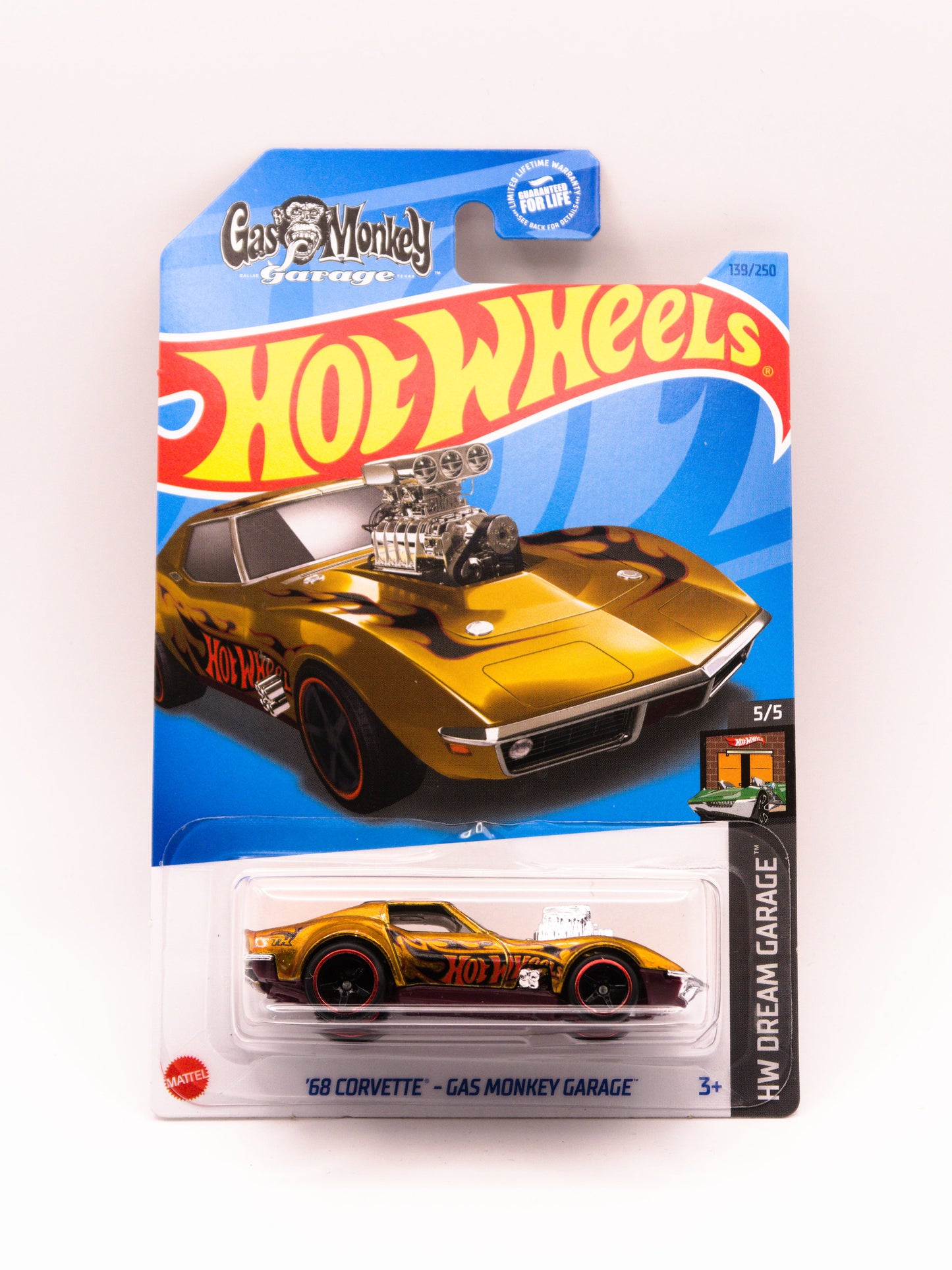 Super Treasure Hunt '68 Chevrolet Corvette - Gas Monkey Garage Złoty Factory Sealed