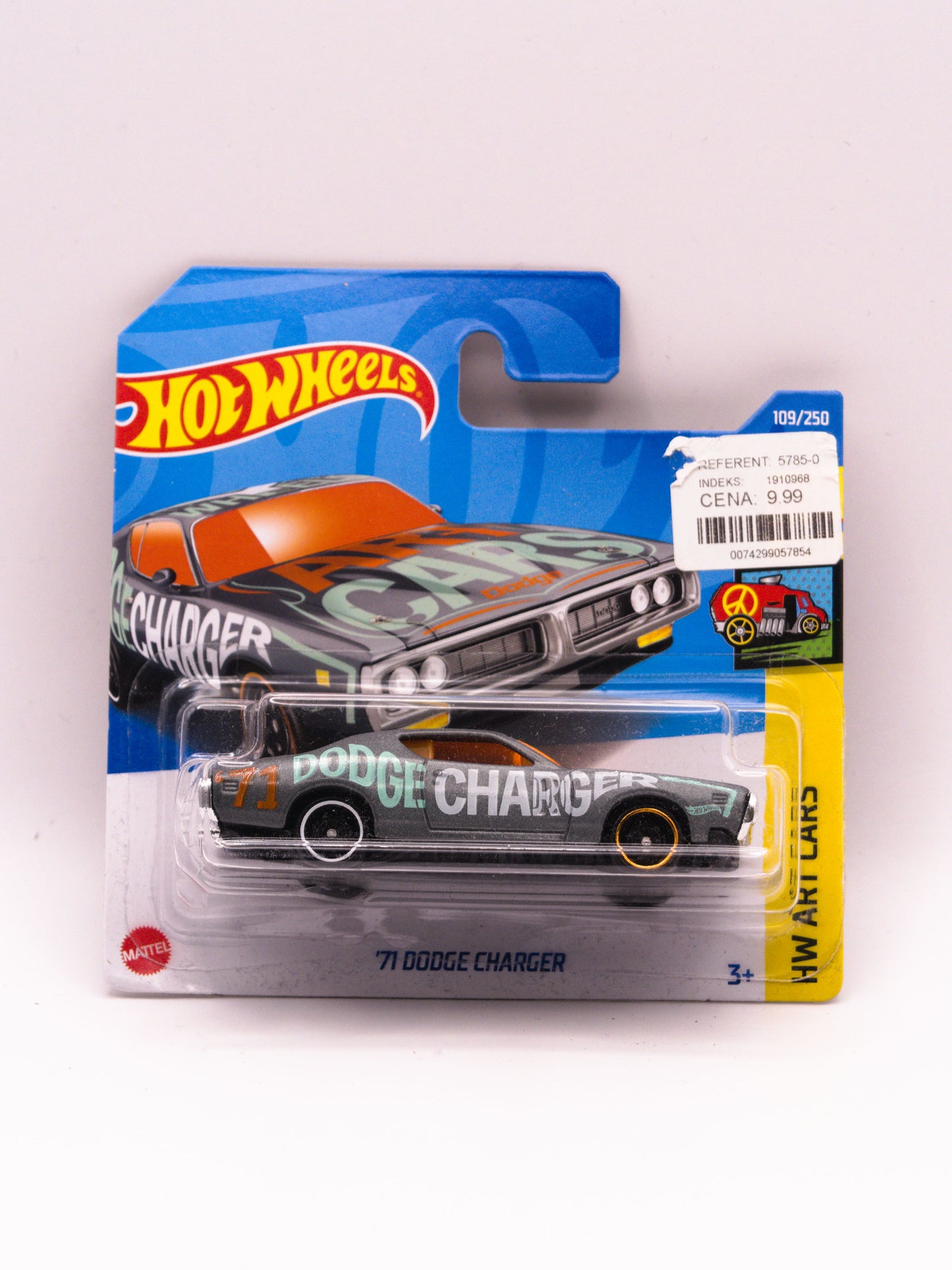 '71 Dodge Charger Srebrny *Naklejka Na Karcie