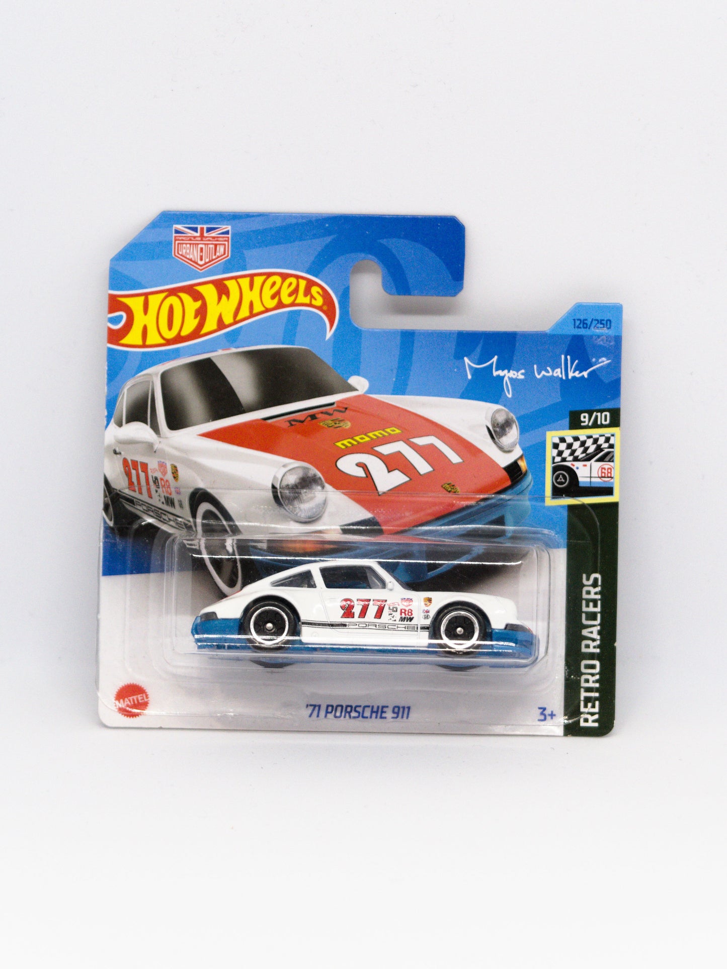 '71 Porsche 911 Biały - Niebieski spód KRÓTKA KARTA