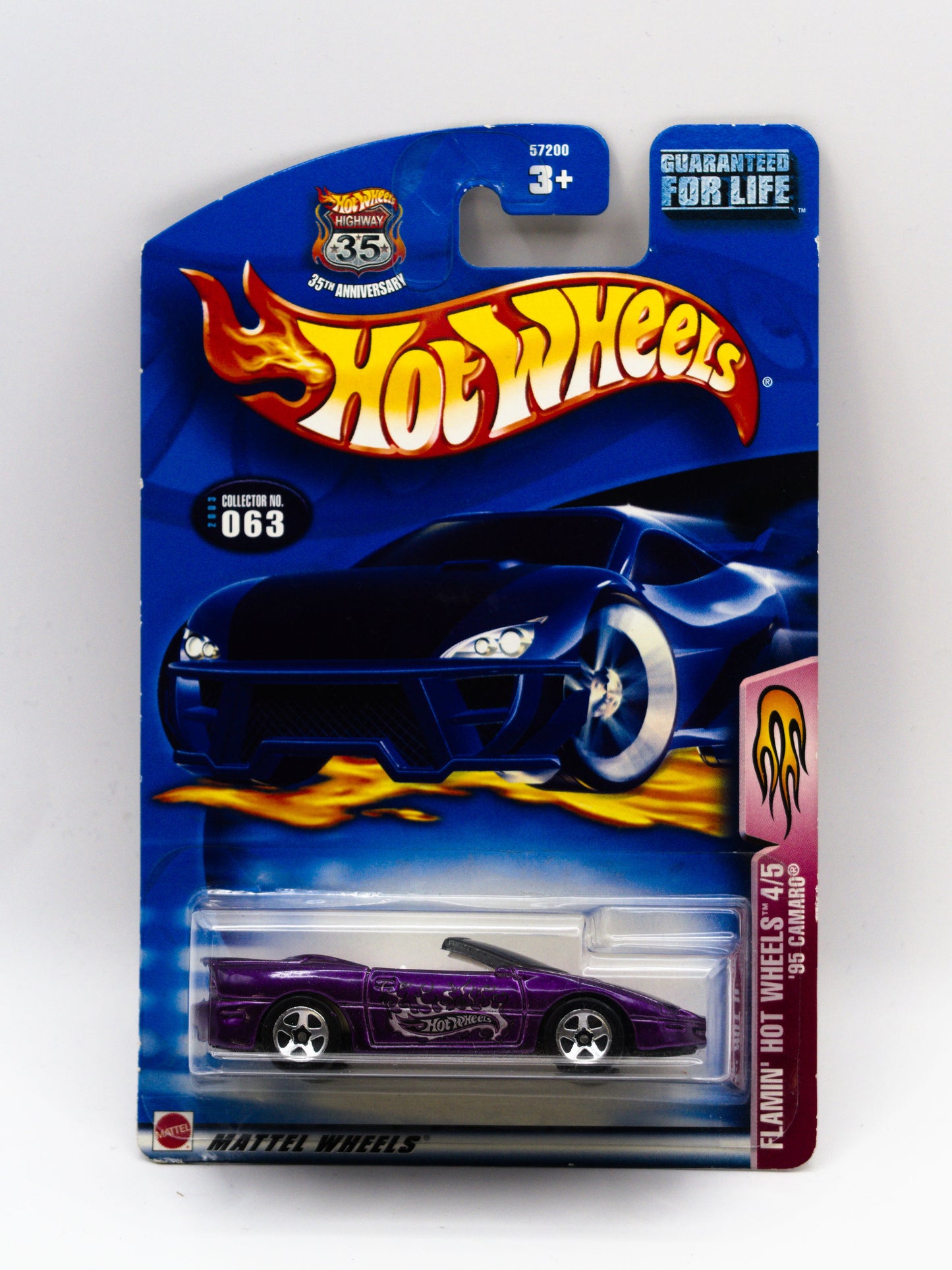 '95 Chevrolet Camaro Convertible Fioletowy Flamin Hot Wheels