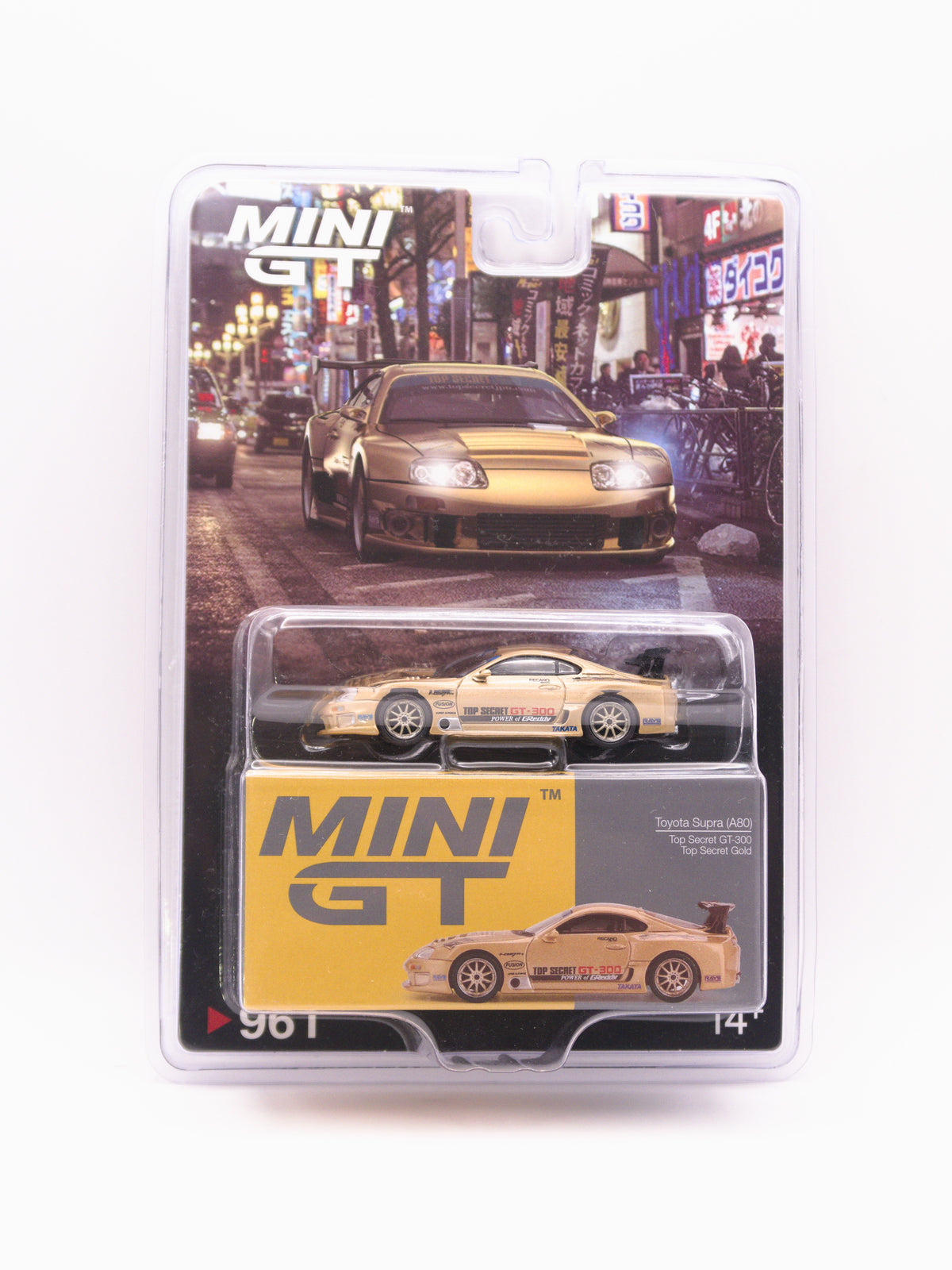 Mini GT #961 Toyota Supra (A80) Top Secret GT-300 Złoty *BLISTER