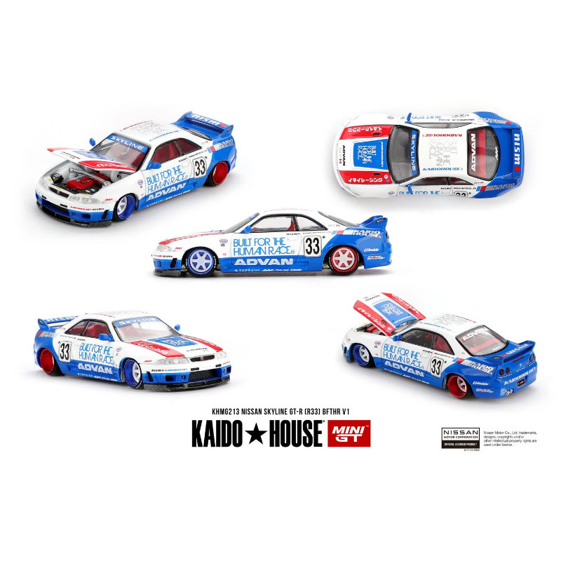 *PRESALE Kaido House #213 Nissan GT-R R33 BFTHR V1 2025 Biało Niebieski