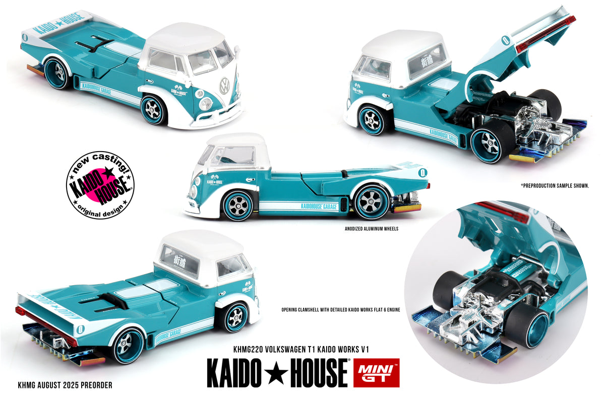 *PRESALE Kaido House #220 Volkswagen T1 Pickup Kaido Works V1 1972 Turkusowy