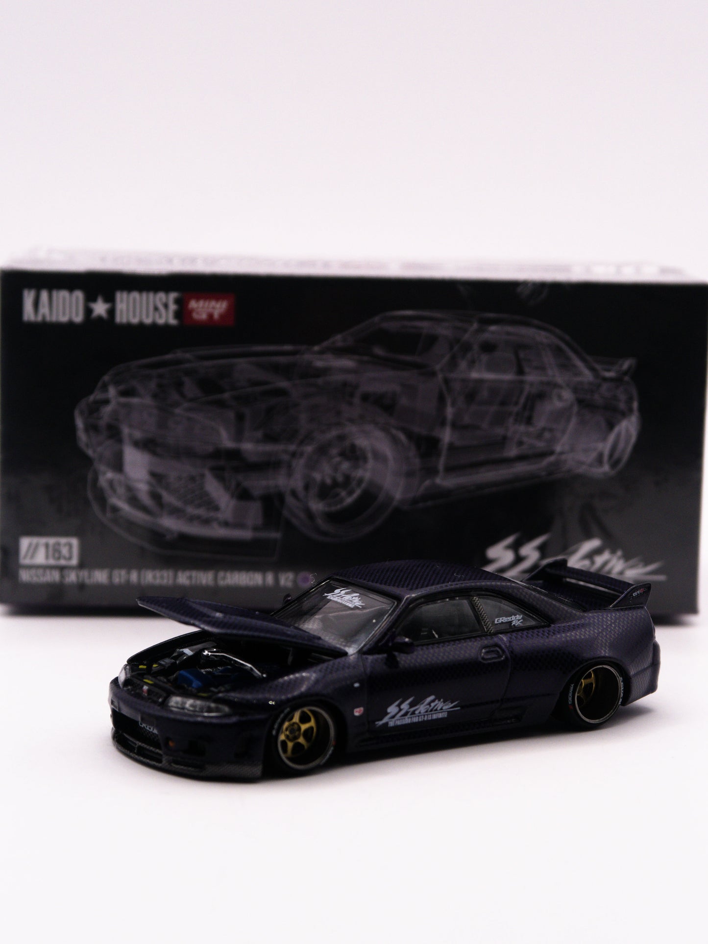 Kaido House #163 Nissan Skyline GT-R R33 Active Carbon V2 Fioletowy *OTWARTY