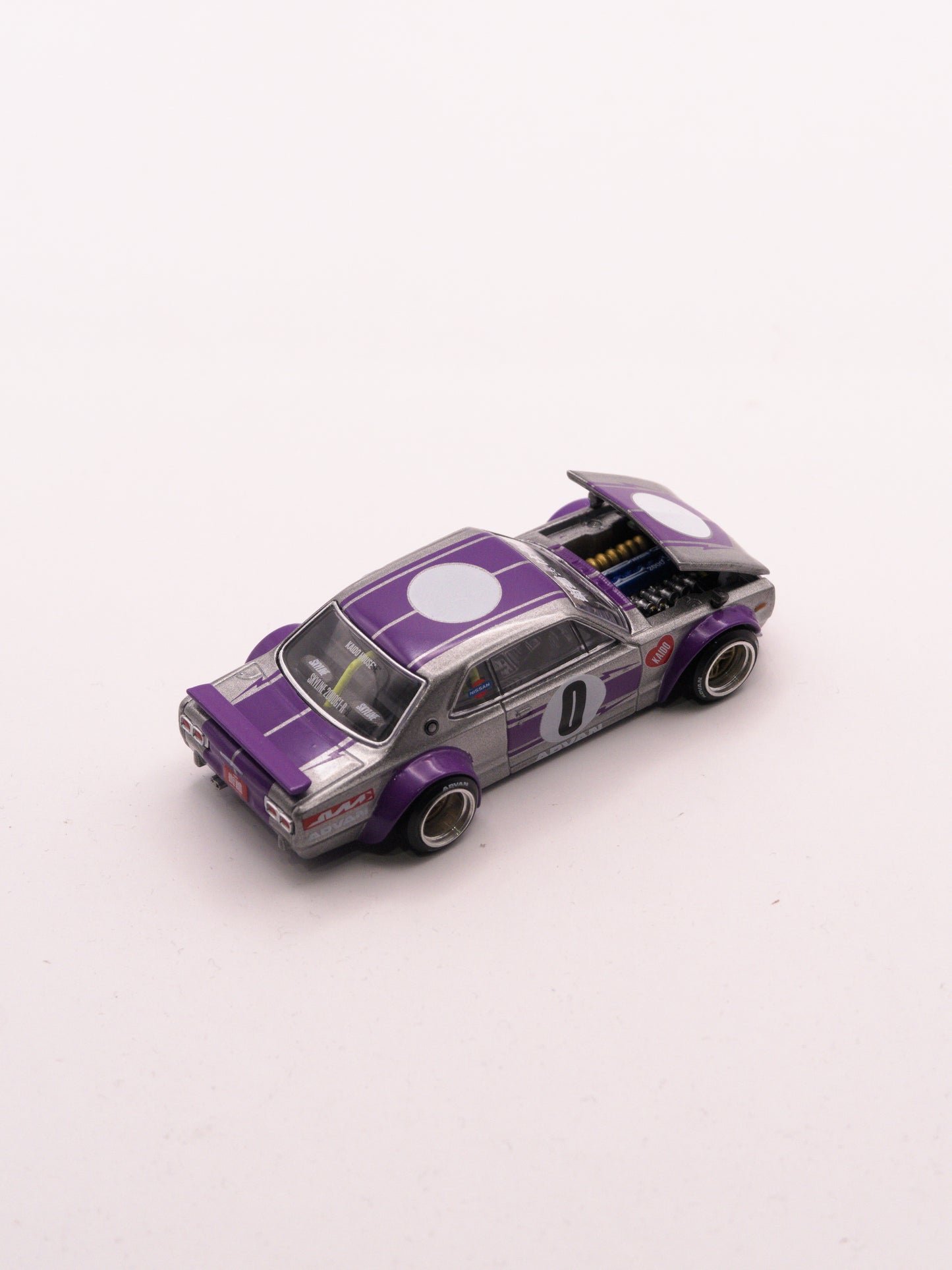 Kaido House Nissan Skyline 2000 GT-R Kaido Works V1 Srebrny #165 *OTWARTY