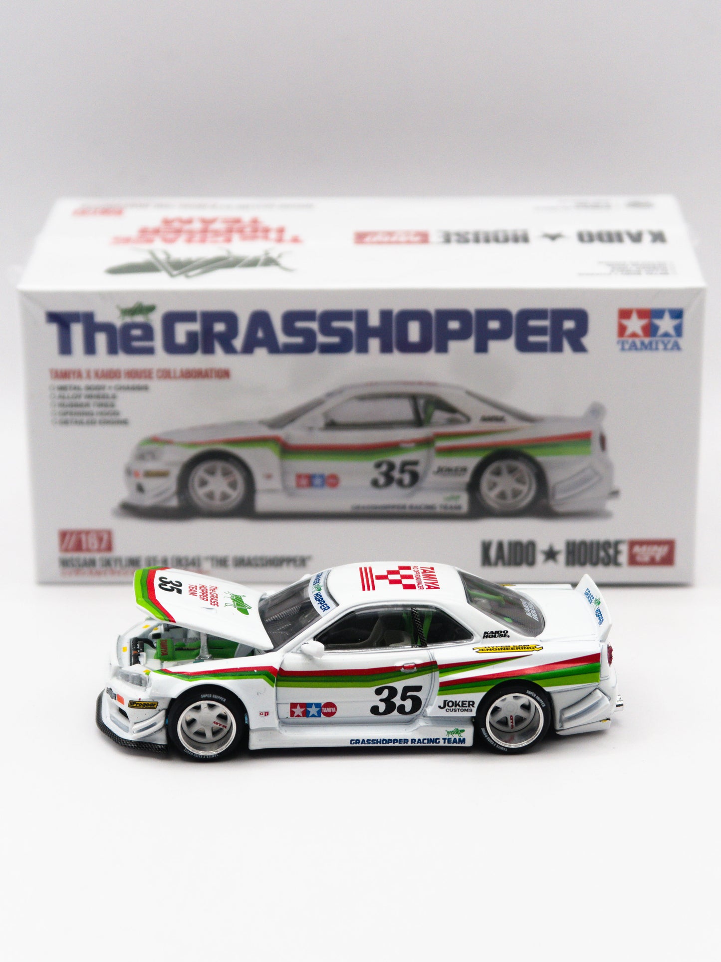 Kaido House #167 Nissan Skyline GT-R R34 "The Grasshopper" Biały
