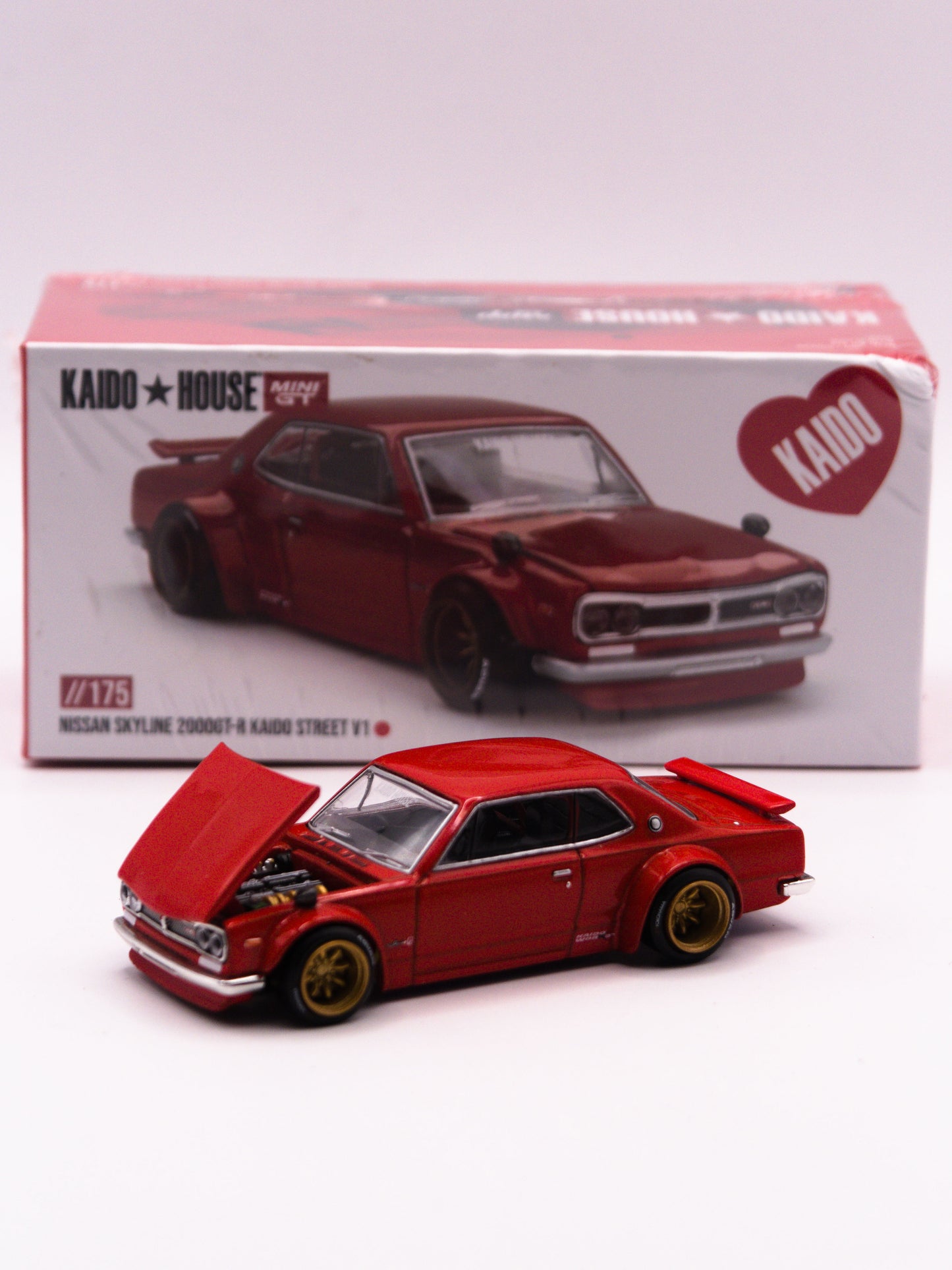 Kaido House #175 Nissan Skyline 2000GT-R Kaido Street V1 Czerwony