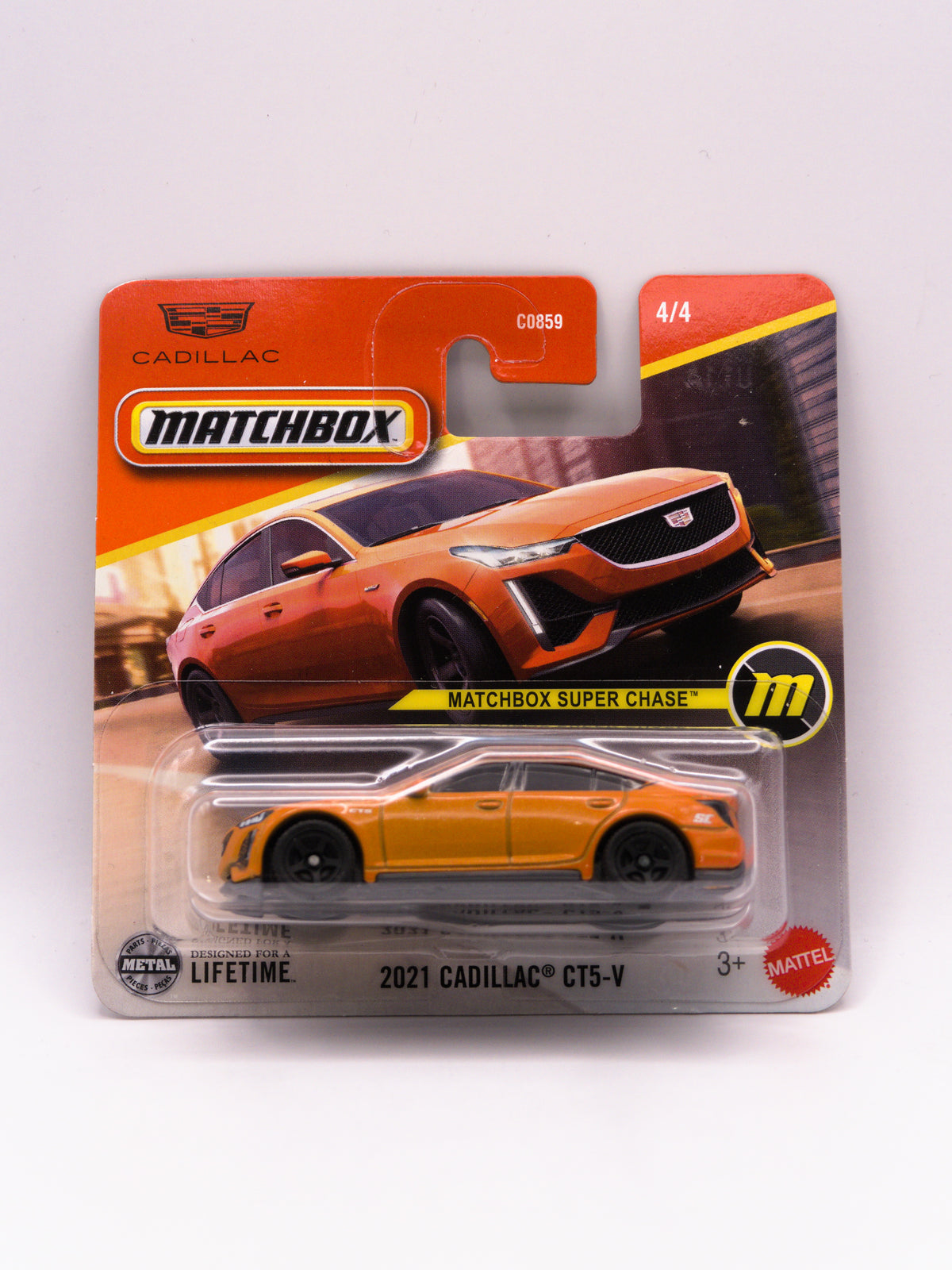 Matchbox Super Chase 2021 Cadillac CTS-V Pomarańczowy