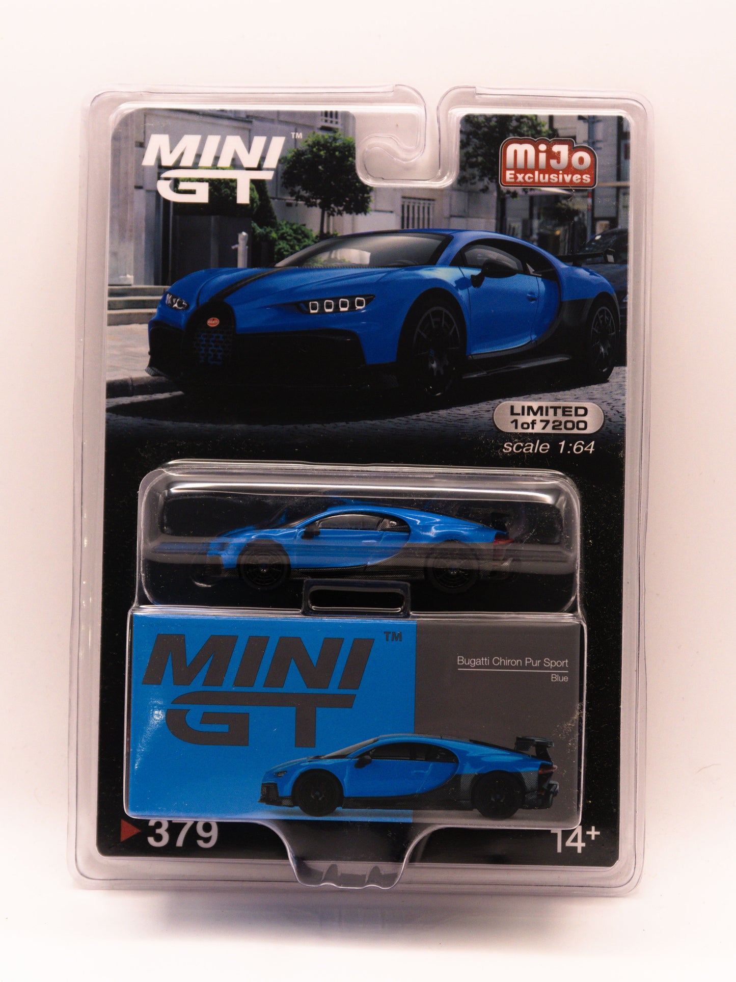 Mini GT 379 Bugatti Chiron Pur Sport Niebieski
