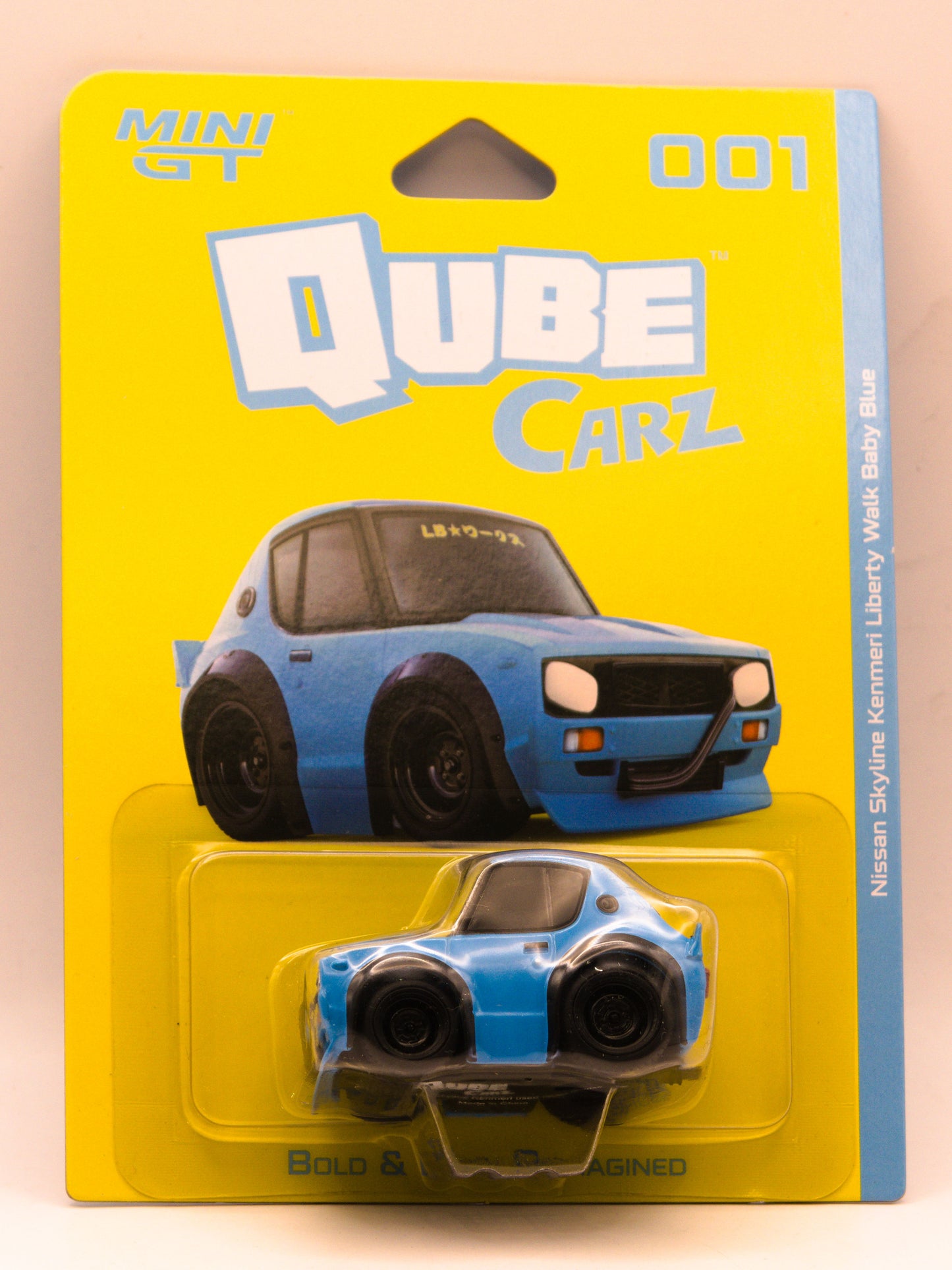 Mini GT Qube Carz 001 Nissan Skyline Kenmeri Liberty Walk Baby Blue Niebieski