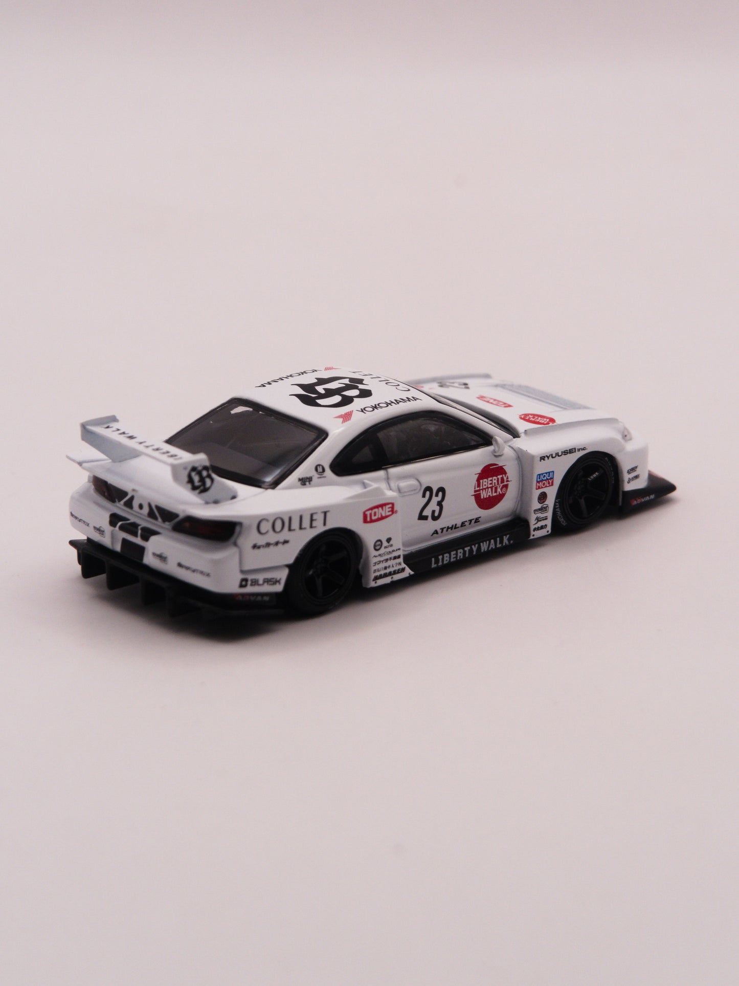Mini GT #1054 Nissan Silvia S15 Liberty Walk Super Silhouette Athlete Biały *BLISTER