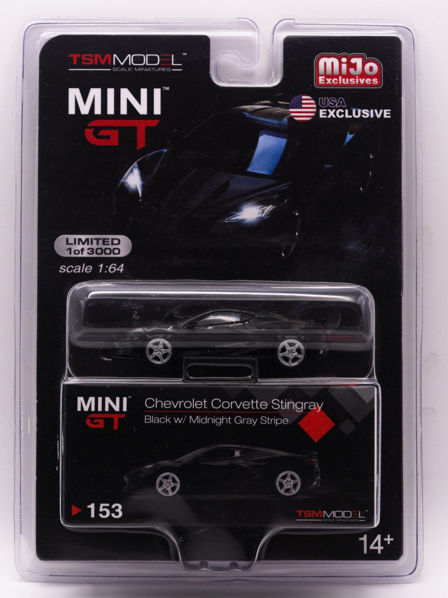 Mini GT #153 Chevrolet Corvette Stingray Czarny