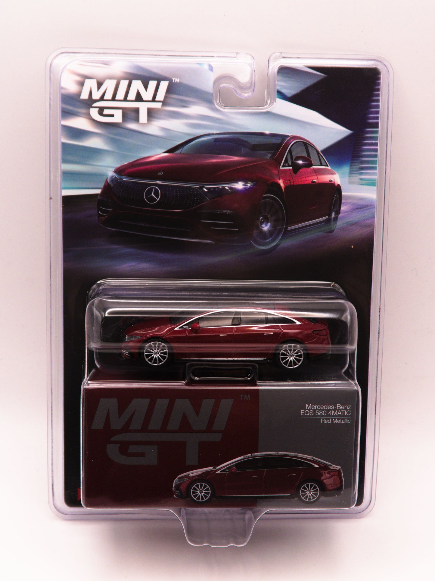 Mini GT #970 Mercedes Benz EQS 580 4Matic Czerwony BLISTER