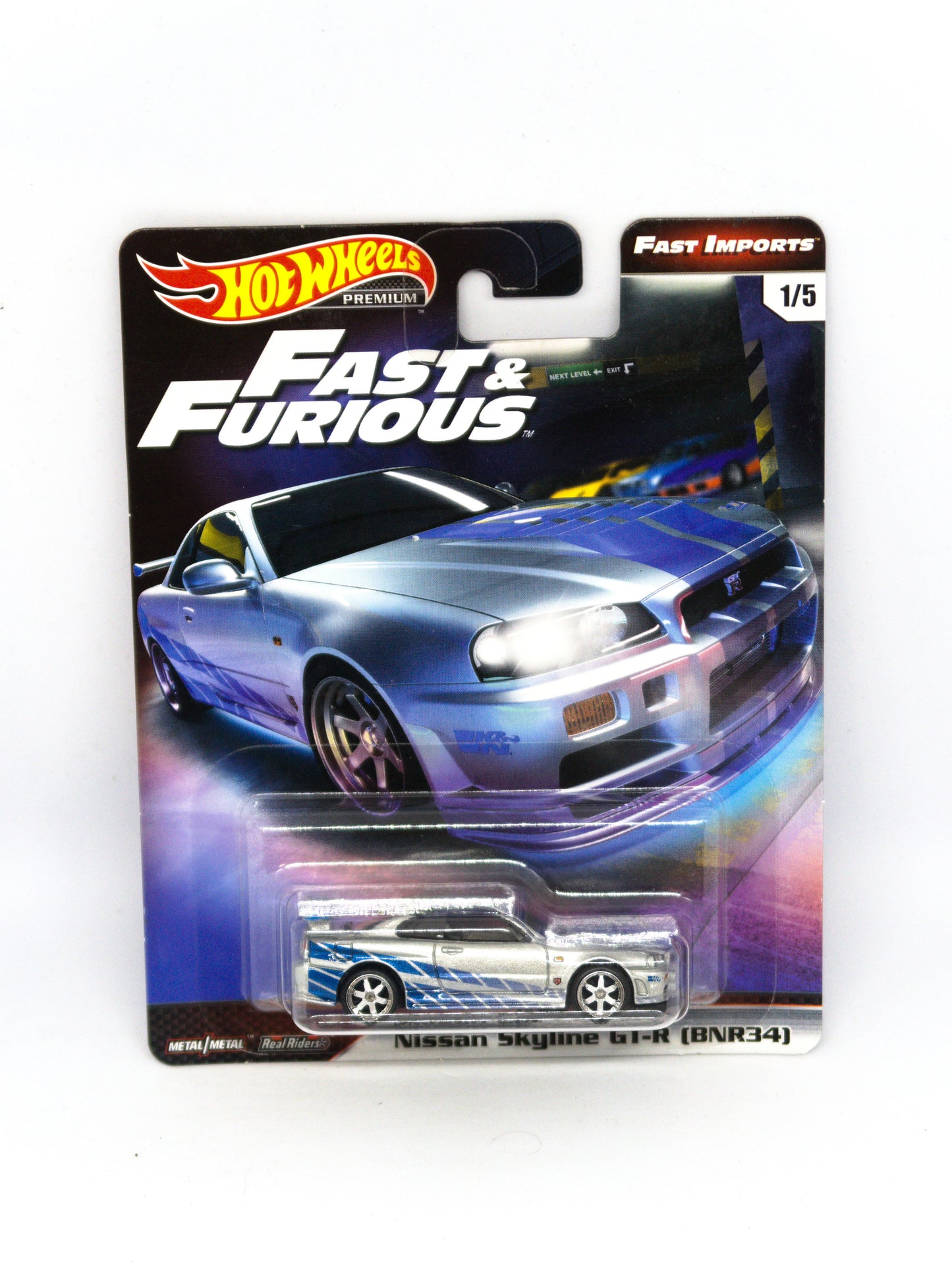 Nissan Skyline GT-R R34 Fast and Furious Srebrny