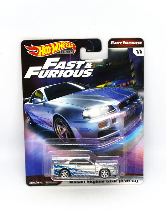 Nissan Skyline GT-R R34 Fast and Furious Srebrny