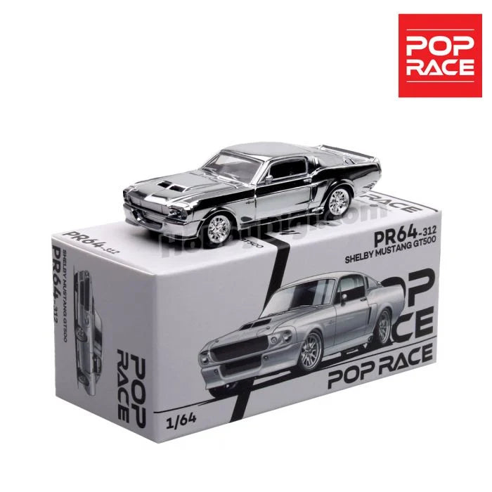 *PRESALE Pop Race #312 Shelby GT500 Silver Chrome / Srebrny Chrom PR640312