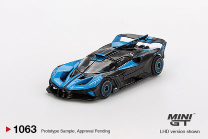 *PRESALE Mini GT #1063 Bugatti Bolide Presentation Czarno-Niebieski *PUDEŁKO