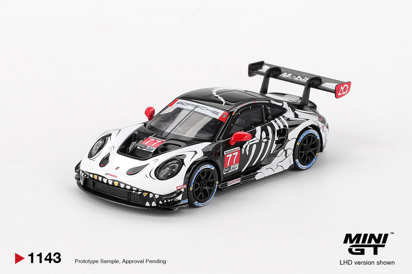 *PRESALE Mini GT #1143 Porsche 911 GT3 R #77 GTD Skeleton *PUDEŁKO