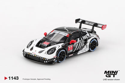 *PRESALE Mini GT #1143 Porsche 911 GT3 R #77 GTD Skeleton *PUDEŁKO