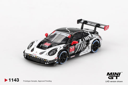 *PRESALE Mini GT #1143 Porsche 911 GT3 R #77 GTD Skeleton *PUDEŁKO