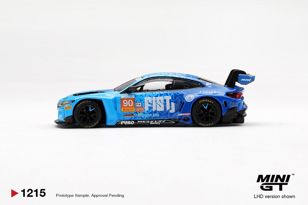 *PRESALE Mini GT #1215 BMW M4 GT3 EVO #90 FIST Team AAI 2025 China GT Niebieski *Pudełko