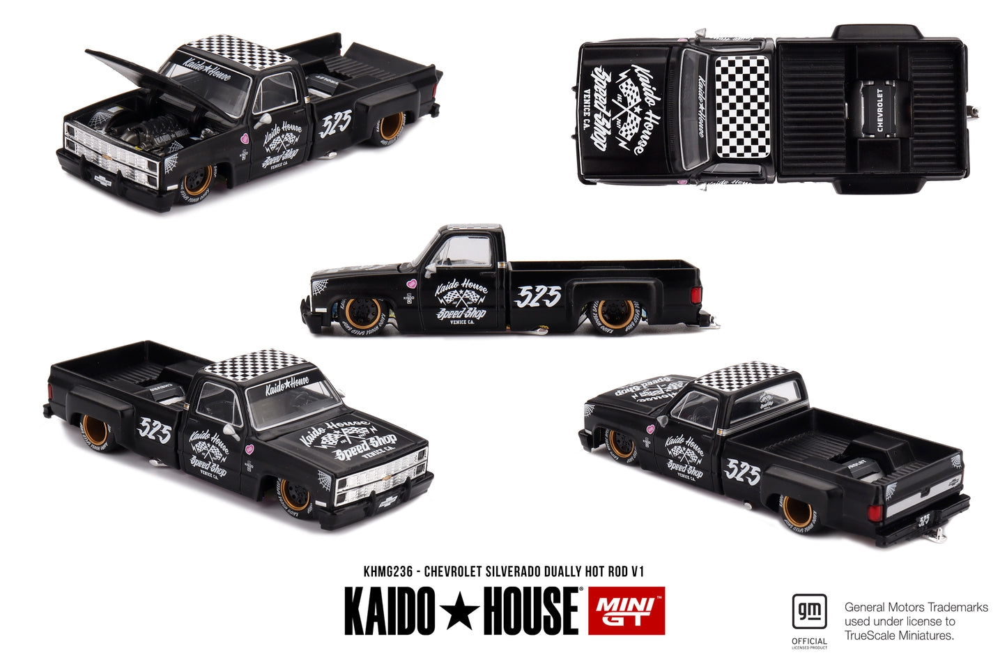 *PRESALE Kaido House #236 Chevrolet Silverado Dually Hot Rod V1 1980 Czarny