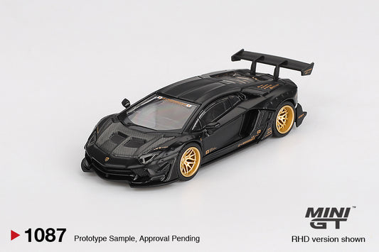 *PRESALE Mini GT #1087 Lamborghini Aventador LB-Works Czarny Mat *BLISTER