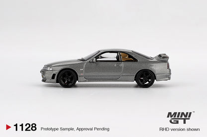 *PRESALE Mini GT #1128 Nissan GT-R R33 Nismo CRS Szary *PUDEŁKO