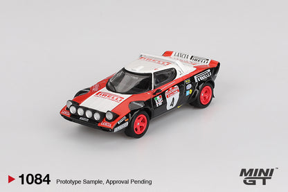 *PRESALE Mini GT #1084 Lancia Stratos HF #4 Sanremo Winner 1978 Czarno Biały *PUDEŁKO