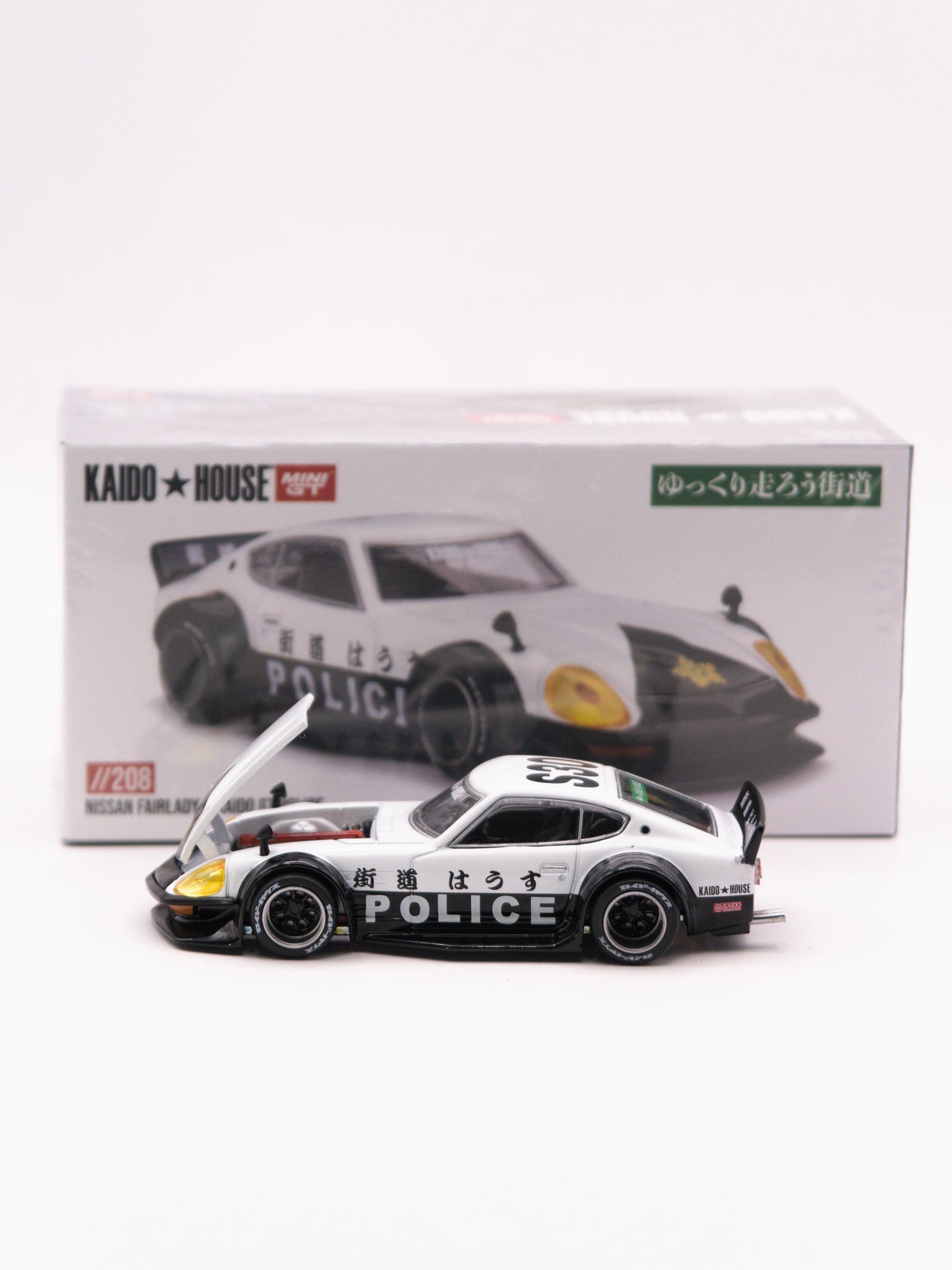 Kaido House #208 Nissan Fairlady Z Police Czarno-Biały - SEALED BOX! CHASE!