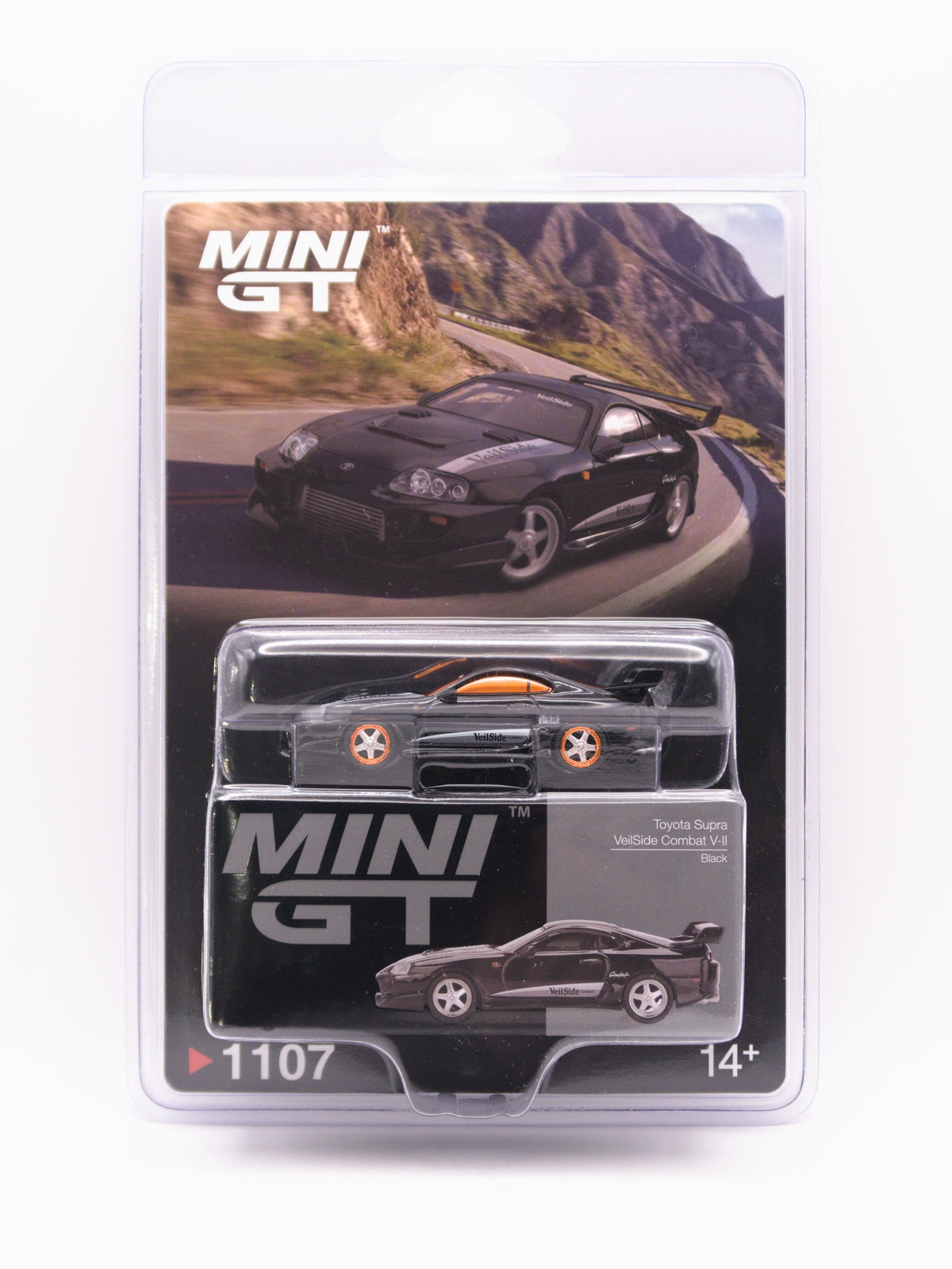 CHASE Mini GT #1107 Toyota Supra MK4 Veilside Combat Czarny *Blister