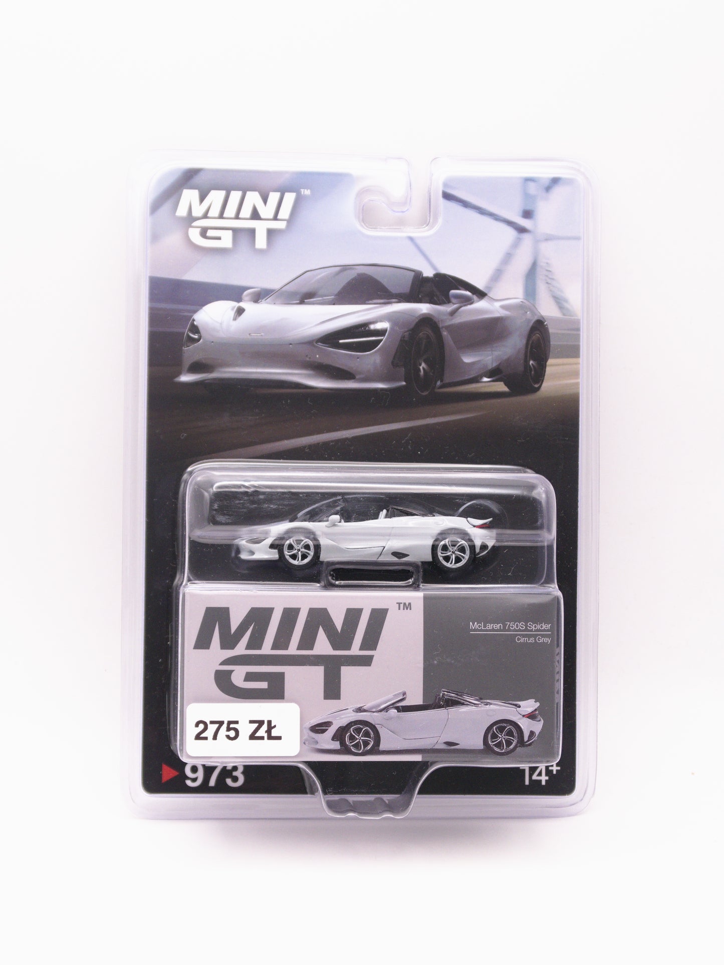 CHASE Mini GT #973 McLaren 750S Spider Cirrus Grey Szary