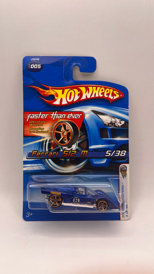 Hot Wheels Ferrari 512 M Niebieski