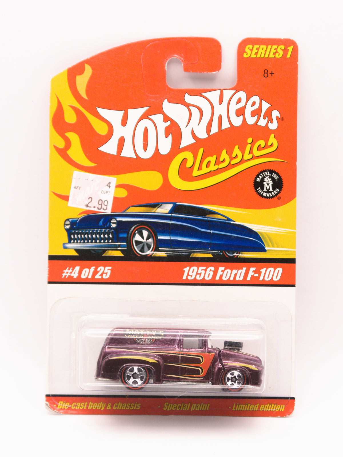 1956 Ford F-100 Fioletowy Hot Wheels Classics *Naklejka