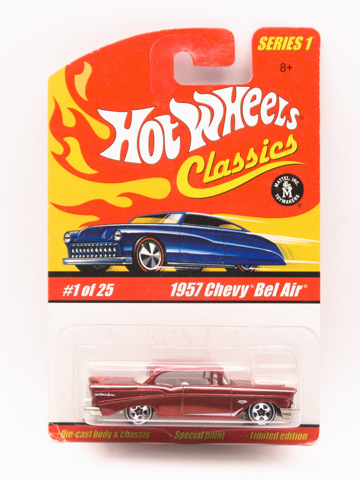 1957 Chevy Bel Air Czerwony Hot Wheels Classics