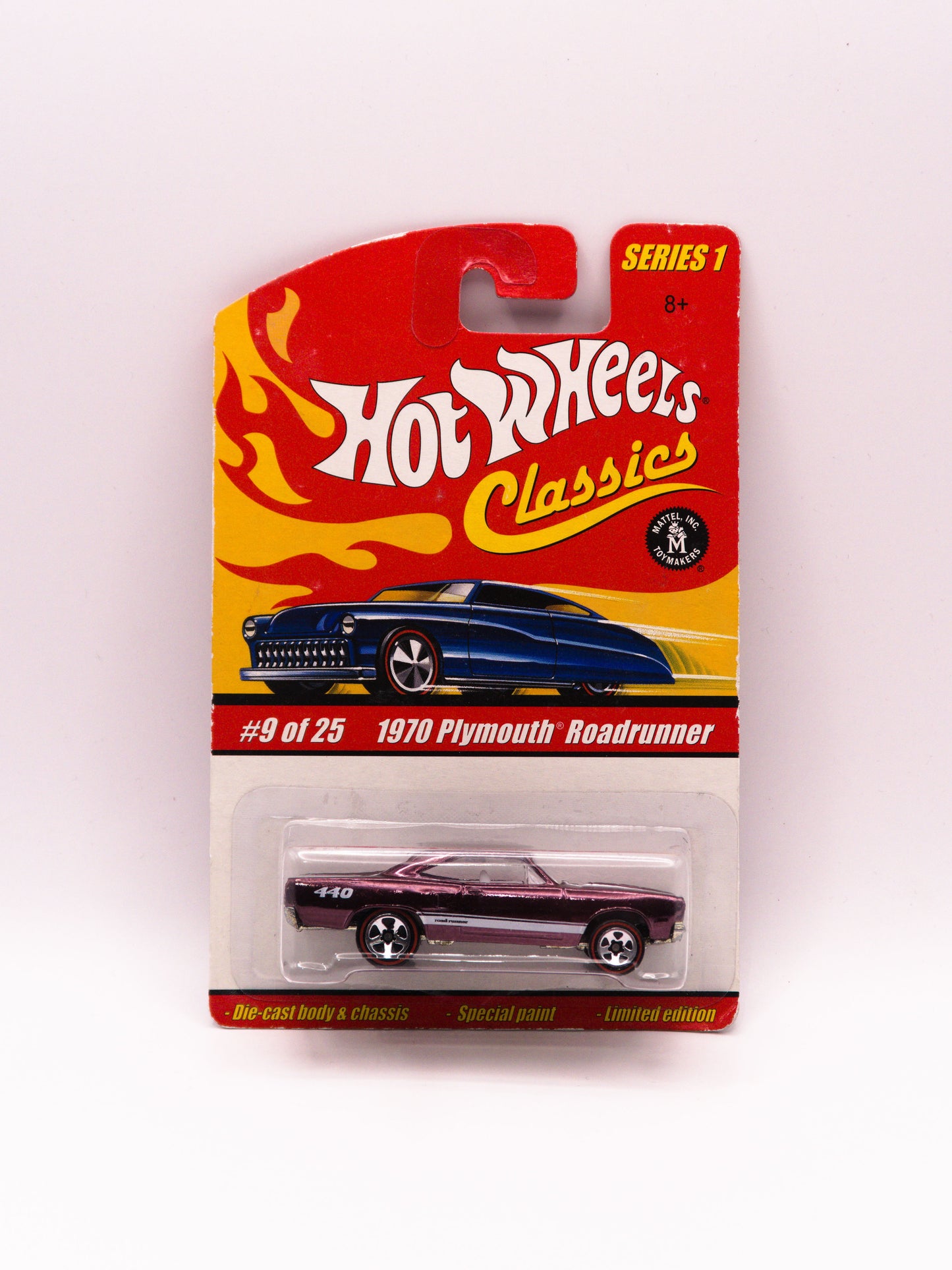 Hot Wheels Classics Plymouth Roadrunner Fioletowy