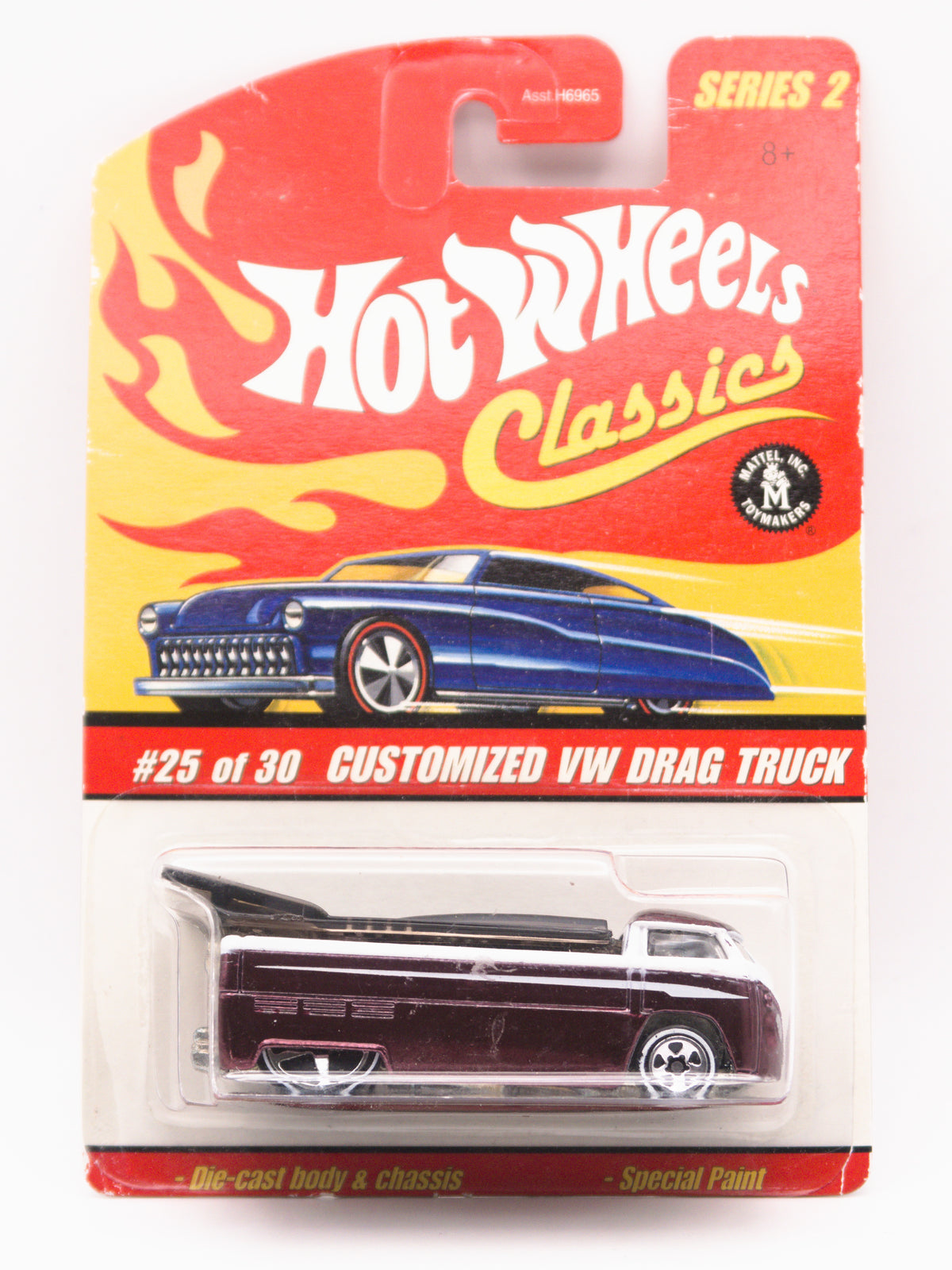 Hot Wheels Classics Customized VW Drag Truck Bordowy Hot Wheels Classics *Karta 1
